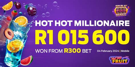 BIG WIN: Spina Zonke player bags a mil while playing Hot Hot Fruit.
